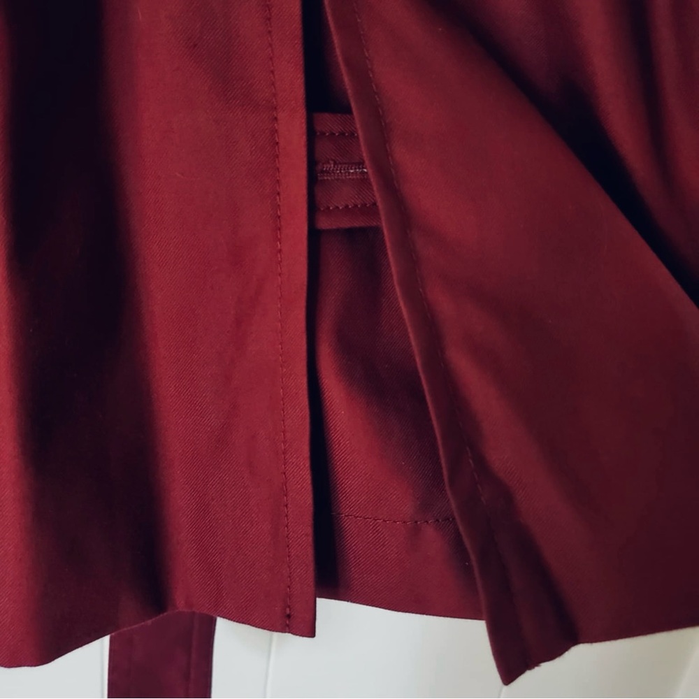 Classic Coach Short Trench Coat Oxblood Medium - Picture 10 of 15